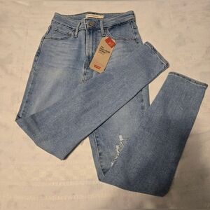 NWT Levi 721 High Rise Skinny Ankle Jeans Color Blue Size 24